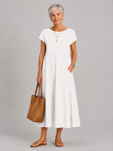 Sabrine™ Waist Detail Lightweight Midi Dress