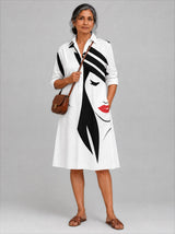 Margery™ White Floral Day to Evening Midi Dress