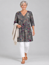 Addison™ Long Blouse with V-Neck