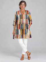 Lydia™ Long Blouse with V-Neck