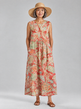 Leonie™ Sleeveless Round Neck Pocket Maxi Dress