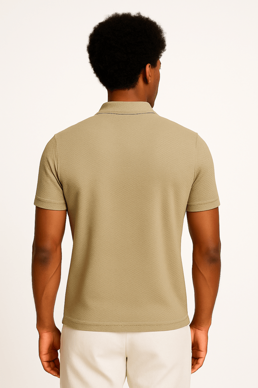 THE MAYFAIR SHORT SLEEVE POLO - Apricot | NIOR MEN