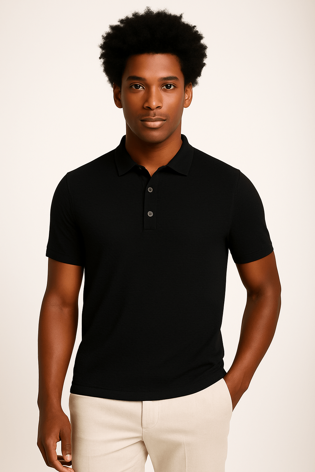 THE MAYFAIR SHORT SLEEVE POLO - Black | NIOR MEN