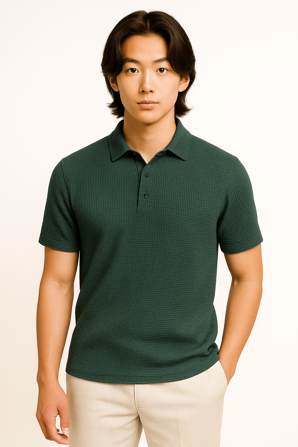 THE MAYFAIR SHORT SLEEVE POLO - Gray Green | NIOR MEN