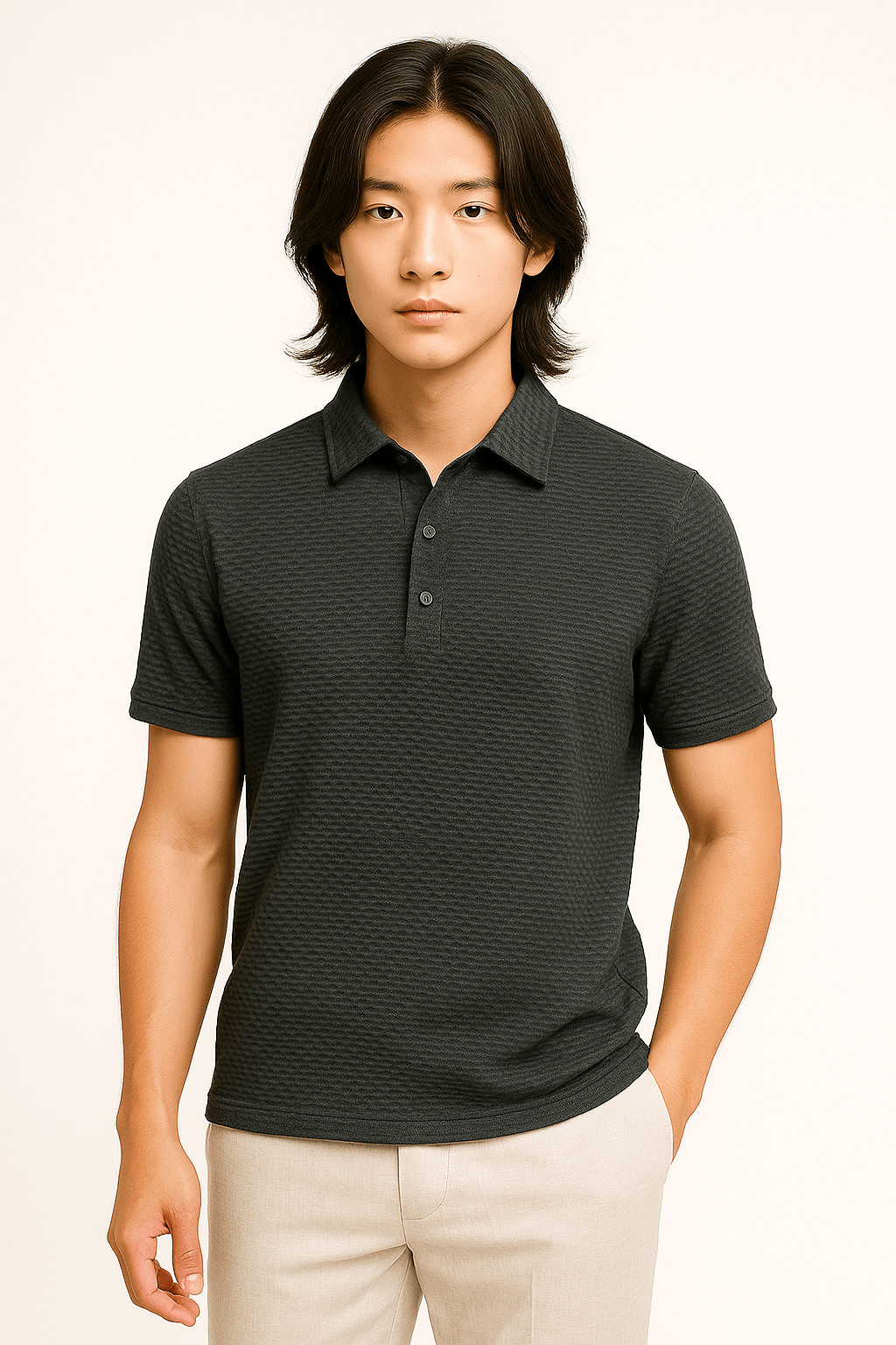 THE MAYFAIR SHORT SLEEVE POLO - Grey | NIOR MEN
