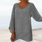 Ella™ Draped Stripe Top