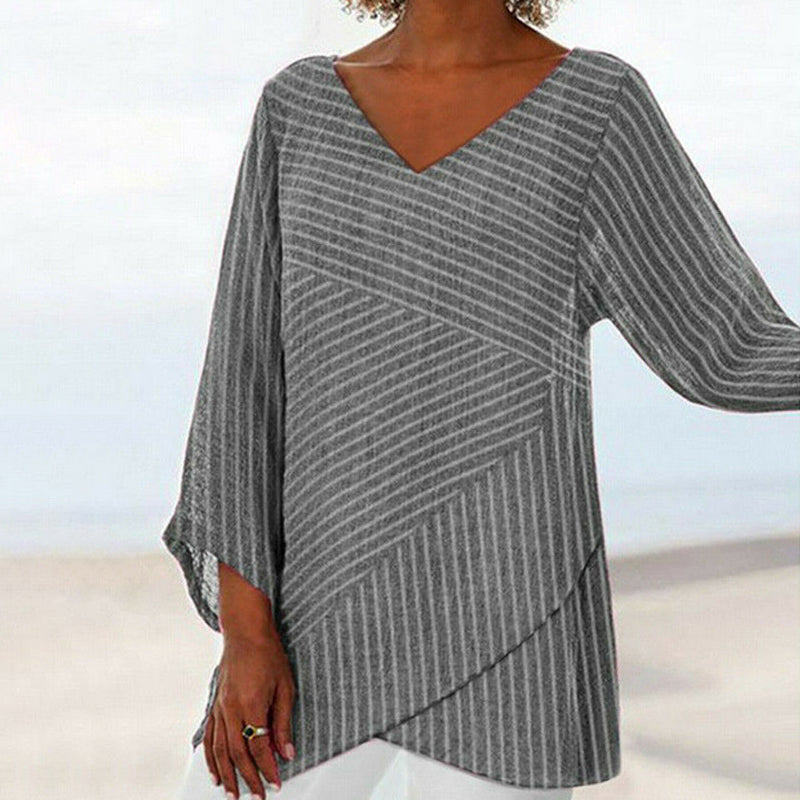 Ella™ Draped Stripe Top
