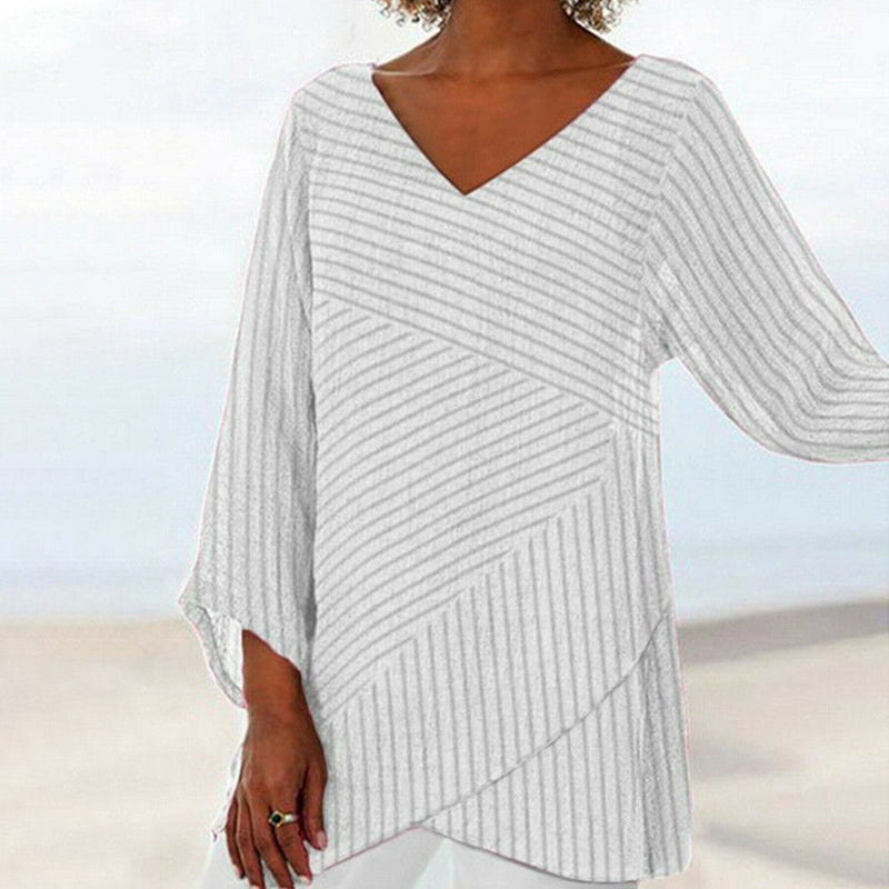 Ella™ Draped Stripe Top
