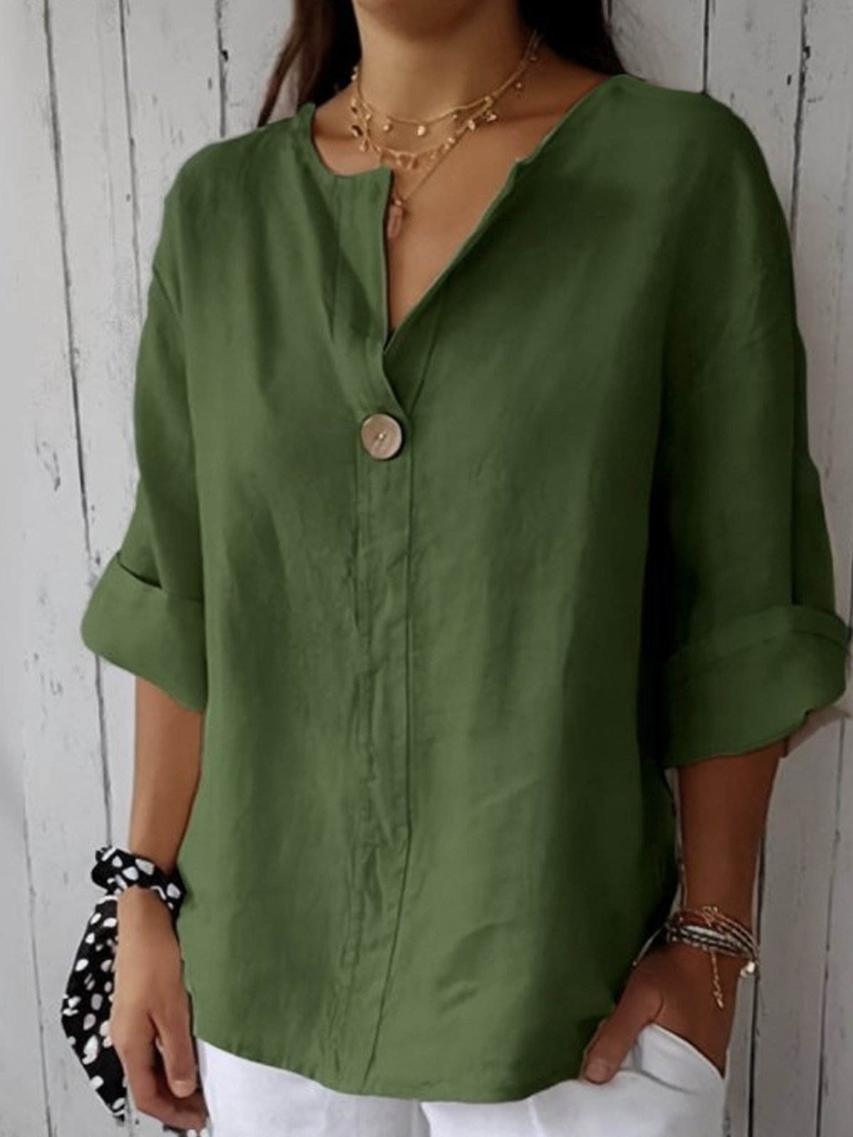 Zamma™ Relaxed V-Neck Top