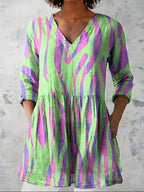 Lyla™ Long Blouse with V-Neck