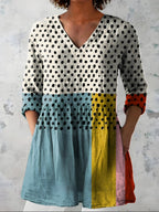 Jacqueline™ Long Blouse with V-Neck