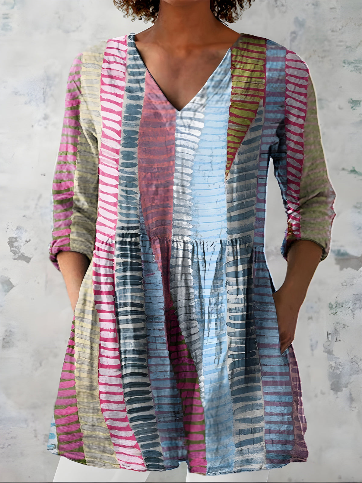 Margo™ Long Blouse with V-Neck
