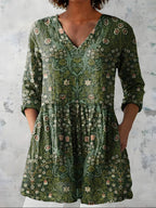 Cecelia™ Long Blouse with V-Neck