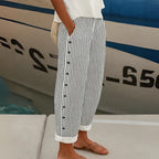 Megan™ Seabreeze Stripe Button Trousers