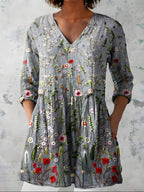 Audrey™ Long Blouse with V-Neck