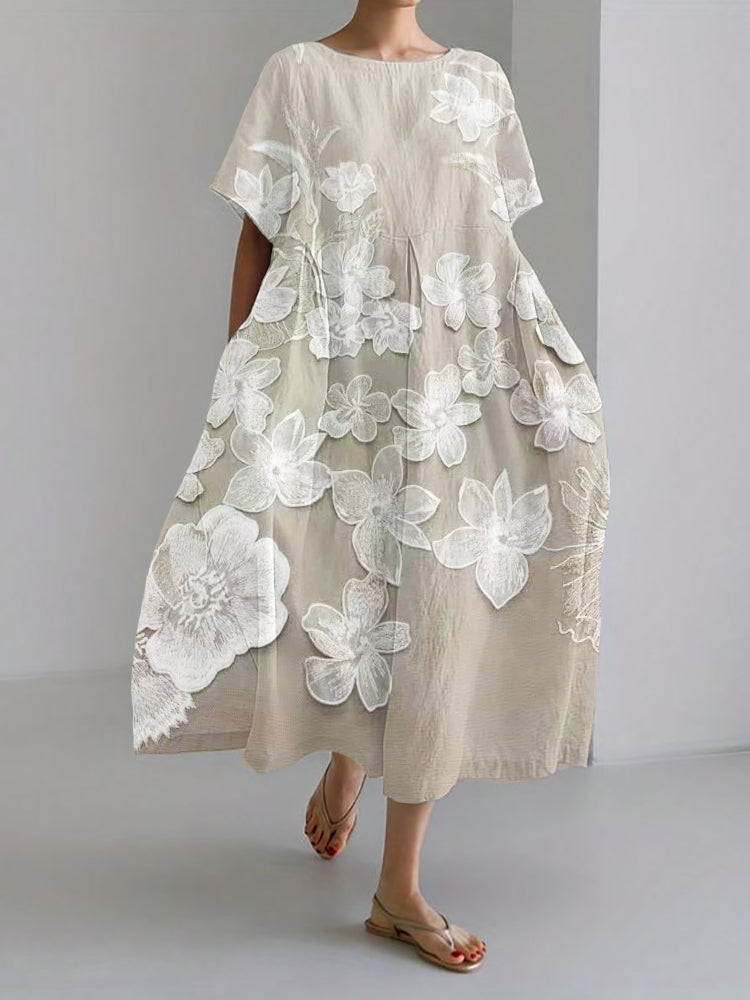 Aurora™ Elegant Floral Print Dress