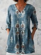 Everly™ Long Blouse with V-Neck