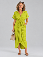 Zuleika™ Lime Flowing Midi Dress