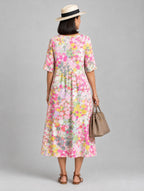 Saffron dress in Pink
