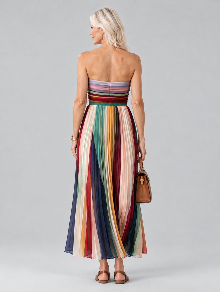Iolanthe™ Rainbow Print Long Flowing Dress