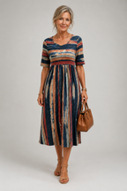 Noëlle™ Elegant Midi Dress
