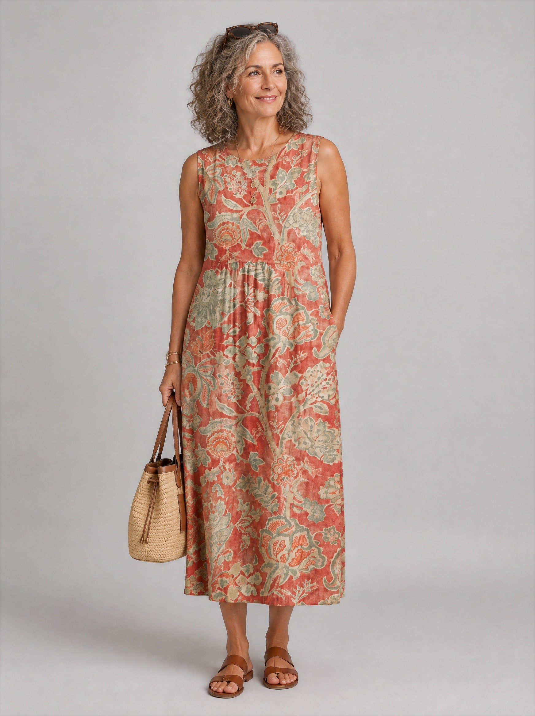 Sorrel™ Terracotta Flowing Midi Dress