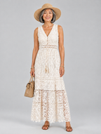 Calanthe™ Beige Boho Flowing Dress