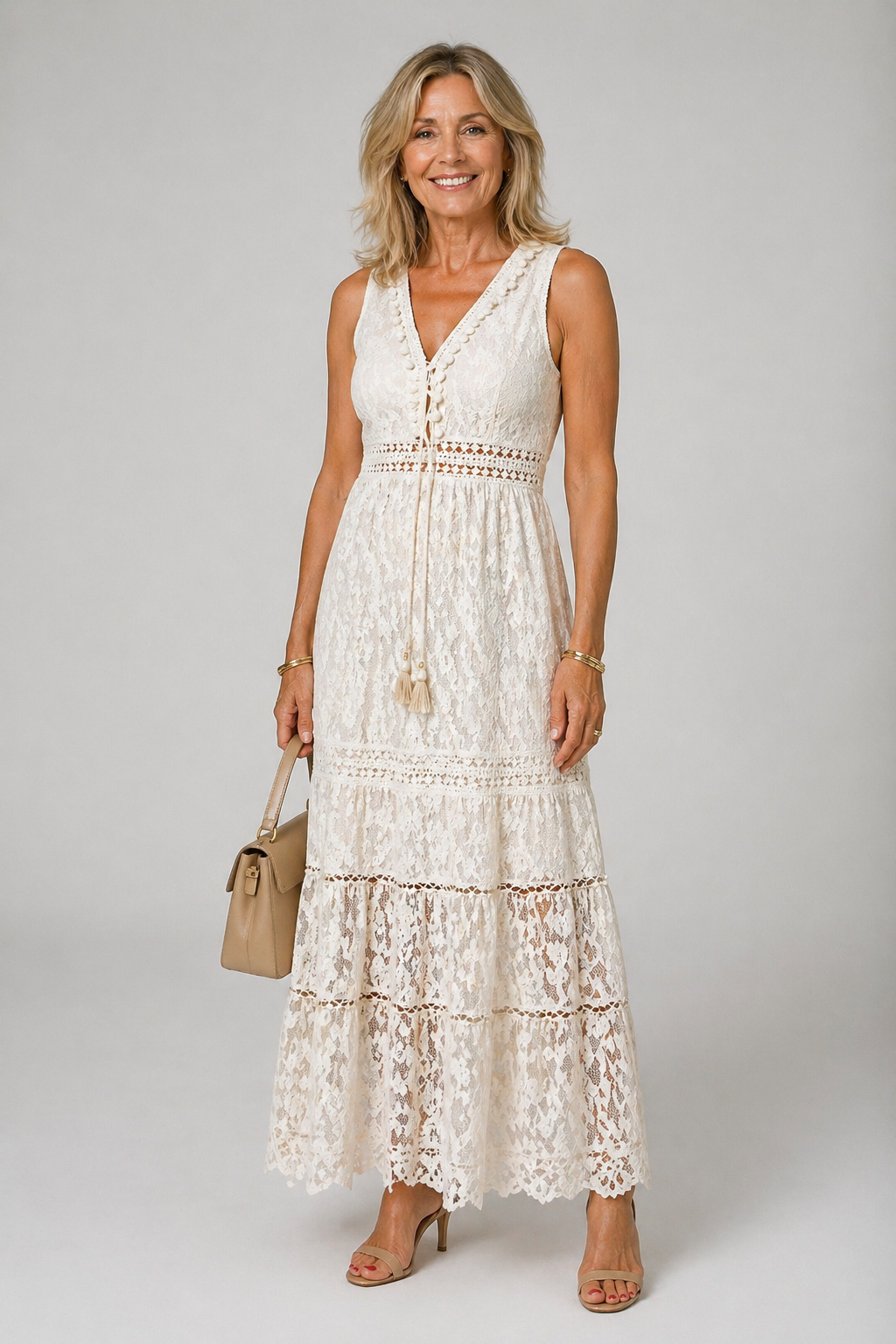 Elara™ Beige Dress