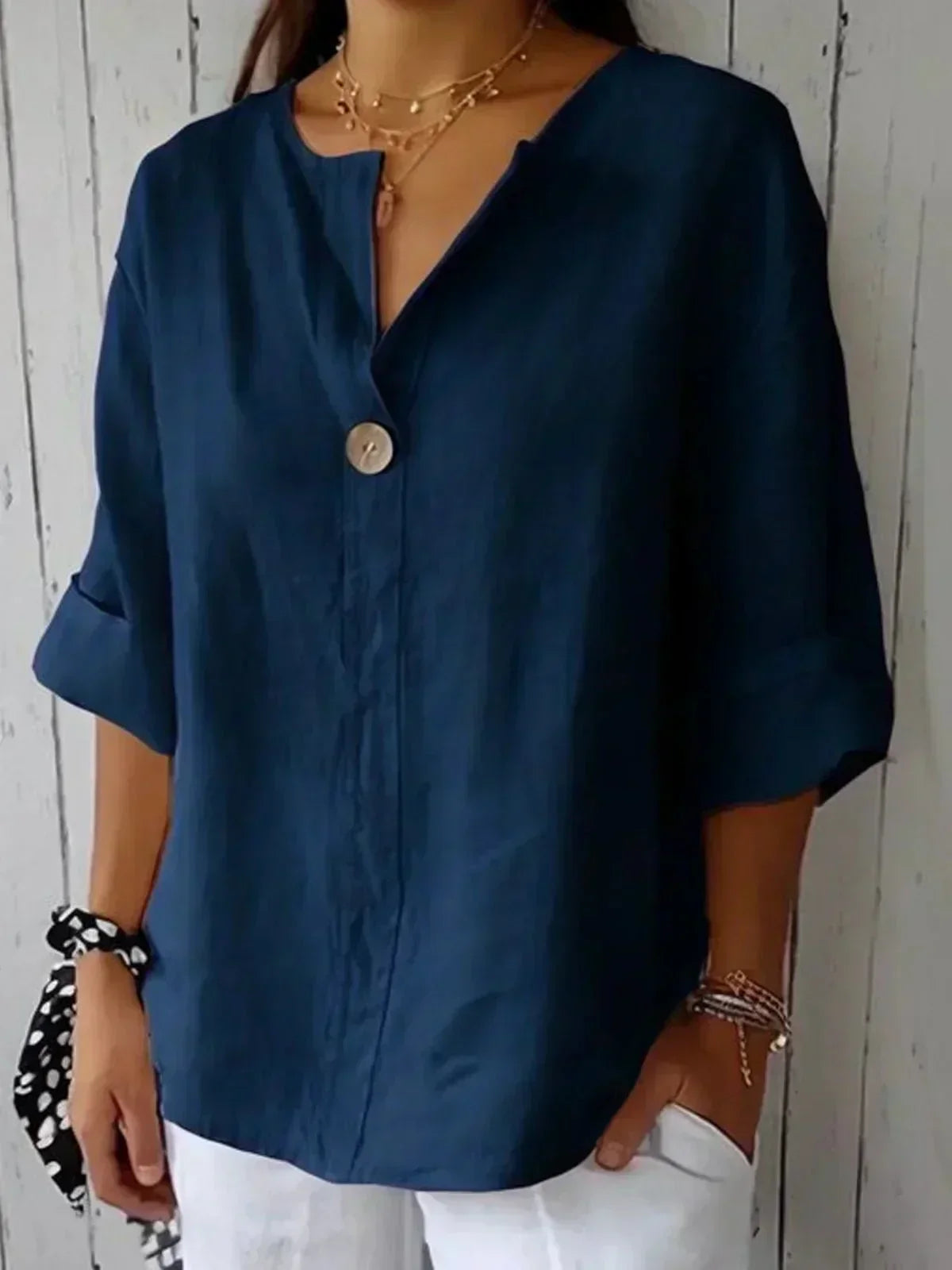 Zamma™ Relaxed V-Neck Top