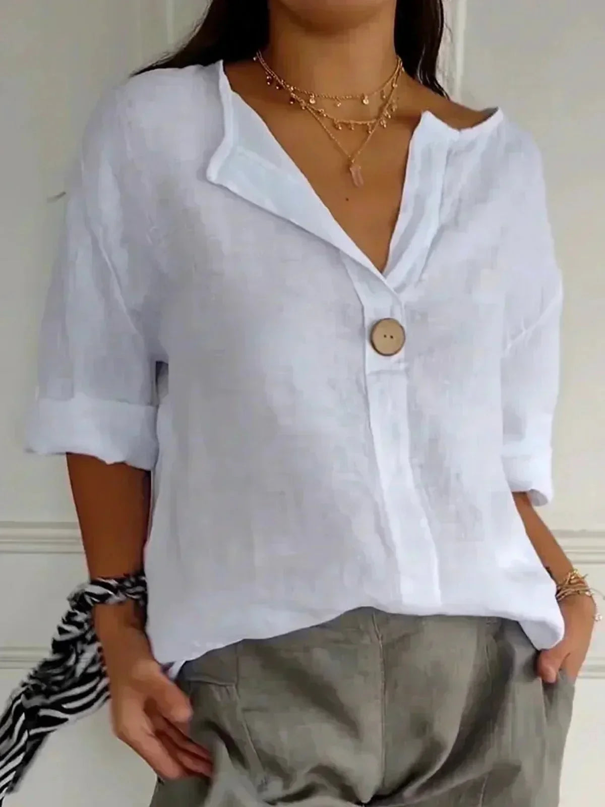 Zamma™ Relaxed V-Neck Top