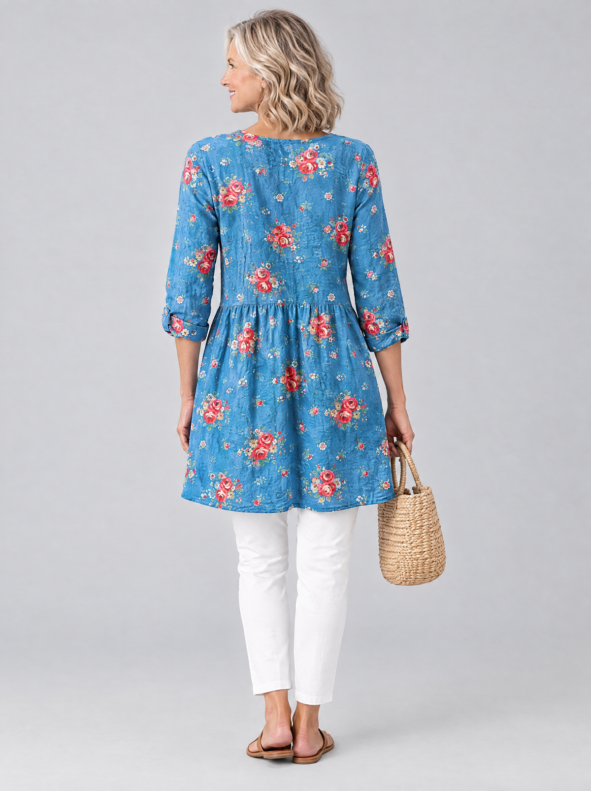 Lucia long blouse back view