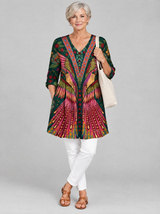 Jayla™ Long Blouse with V-Neck