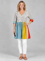 Jacqueline™ Long Blouse with V-Neck
