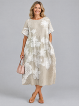 Aurora™ Elegant Floral Print Dress