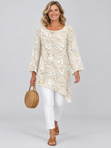 Violet™ Crystal Bloom Print Top