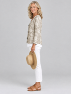 Eliana cardigan in khaki, side view