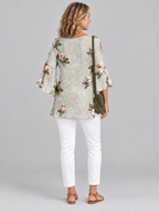 Charlotte top in light grey, back view