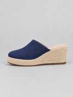 Sofia sandals in blue, side view