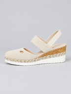 Brenda sandals in white, side view