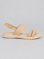 Agnes sandals in beige, side view