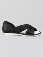 Anna sandals in black, side view
