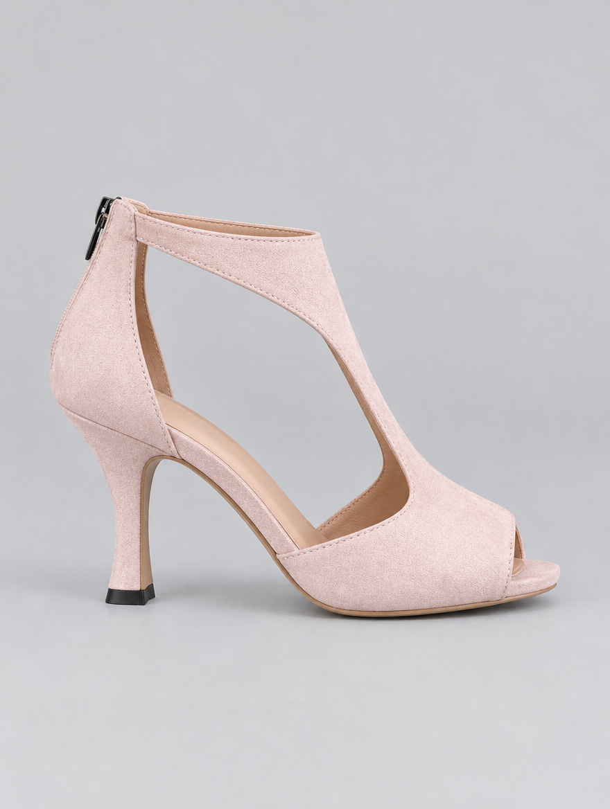 Ava sandals in pink, side view