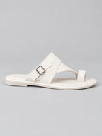 Elsie sandals in white, side view