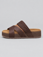 Darcey sandals in brown, side view