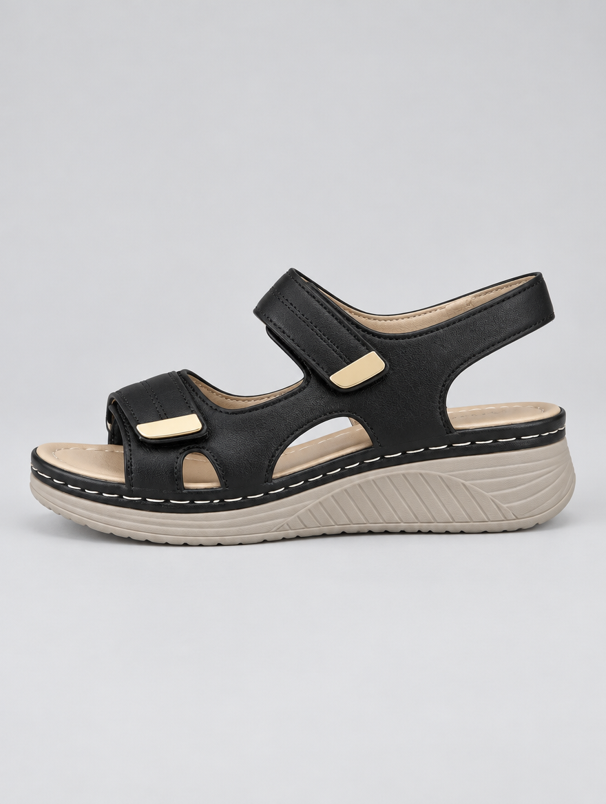 Randy sandals in black, side view