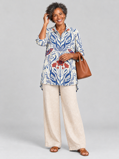 Blue Folk Floral