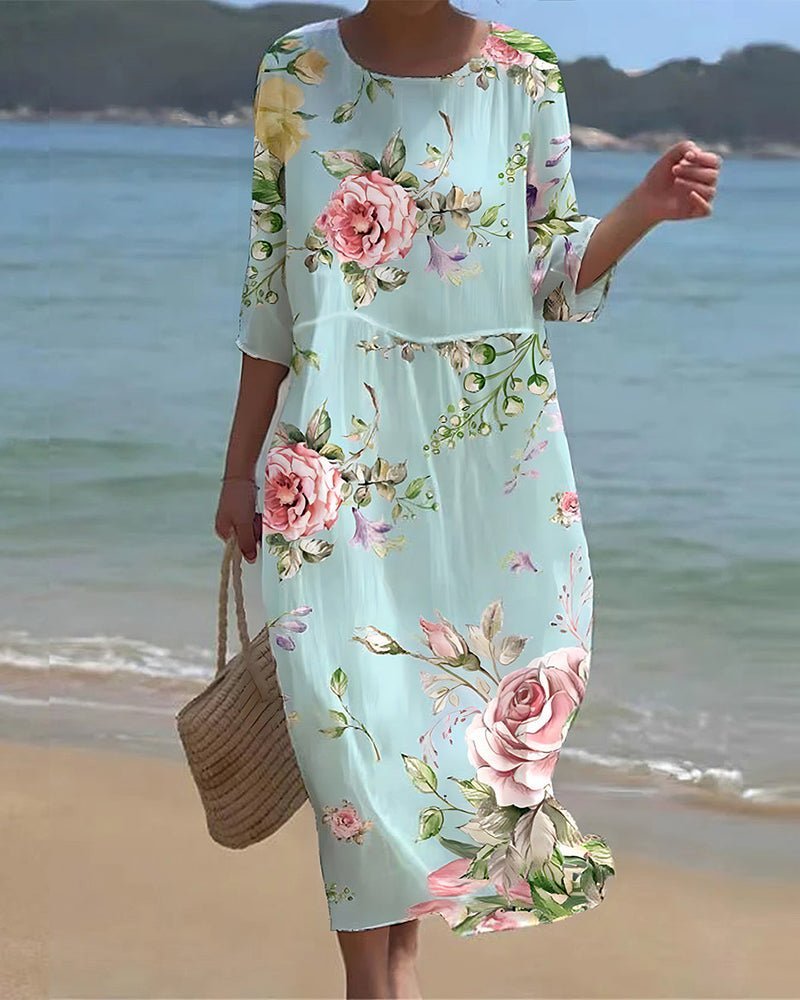Corliss dress in Mint Floral