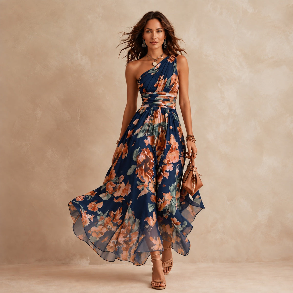 Marguerite dress in Navy