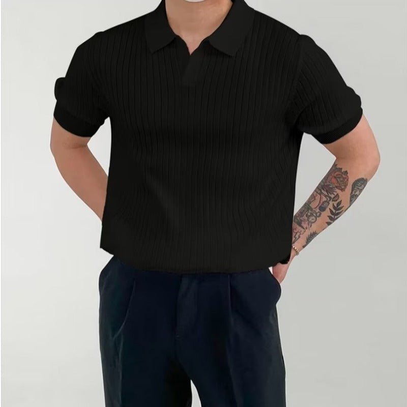 The capri short sleeve polo - Black | NIOR MEN